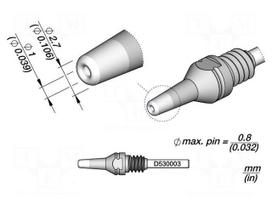 Tip: for desoldering irons | 2.7x1mm