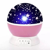 LED lemputė Elight  L1 2in1 Star Sky projector and Night lamp with 4x AAA / USB Cable 220V Power Pink