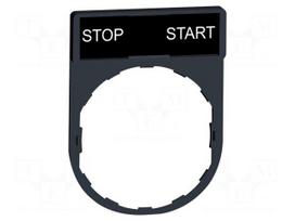 Description label | 22mm | Harmony XB4 | black | plastic | Dim: 30x40mm
