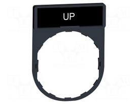 Description label | 22mm | Harmony XB4 | black | plastic | Dim: 30x40mm