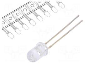 LED | yellow | 5mm | 5800÷8400mcd | 30° | Front: convex | 1.8÷2.4VDC