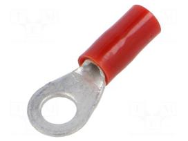 Tip: ring | M4 | Ø: 4.3mm | 0.5÷1mm2 | crimped | for cable | insulated