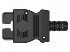 Laboratory connector: diagnostic OBD II | black | 10A | male | 24V