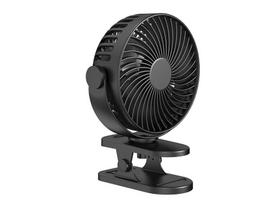 Klimato priemonės // Ventiliatoriai // 44-505# Wentylator biurkowy z klipsem 15cm usb+akumulator czarny