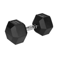 Sporto ir aktyvaus poilsio // Sporto prekės ir įranga // Hantel żeliwny gumowany HEX 22,5 kg REBEL ACTIVE