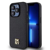 Nugarėlės dėklai DKNY - DKNY PU Leather Repeat Pattern Stack Logo MagSafe Case for iPhone 15 Pro Black