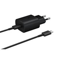 Adapteriai Samsung  EP-TA800EBE + EP-DA705BBE Samsung 25W Travel Charger + USB-C/USB-C Data Cable Black (OOB Bulk)