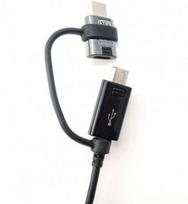 Kabelis Samsung  EP-DG950DBE Samsung Combo microUSB Data Cable with USB-C Reduction 1.4m  Black (Bulk)