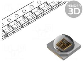 Power LED | red | 80° | 350mA | λd: 620÷632nm | 71÷89.2lm | 3x3x2.21mm