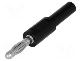 Laboratory connector: 4mm banana | adapter | 10A | 70VDC | black | 52mm
