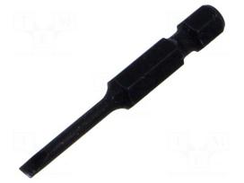 Screwdriver bit | slot | 3x0.5mm | 1/4" | Overall len: 50mm