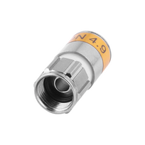 TV, SAT, HDMI, DVI kabeliai ir priedai // Konektori, aksesuāri un instrumenti koaksiālajiem kabeļiem // Złącze kompresyjne F-6-TD 4.9 SHORT TD 1,02 krótkie Cabelcon