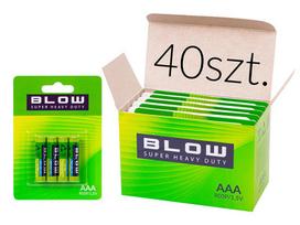Akumuliatoriai ir baterijos // AA, AAA ir kitų dydžių baterijos, įkrovikliai – galima užsakyti // 82-660# Bateria  blow super heavy duty aaa r03p blister 40szt