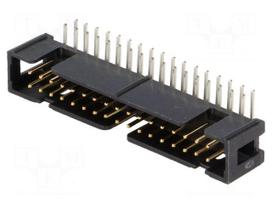 Connector: IDC | socket | male | PIN: 34 | 2500 | angled 90° | 2A | THT | 2x17