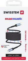 Swissten Magnetic USB-C Data Cable Self-Winding 60W 1m