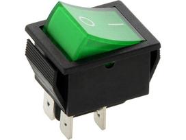Elektros prekės // Jungikliai elektronikai // 8850#                Przełącznik mk621 zielony 12v podświetlany