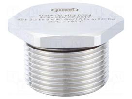 Stopper | M40 | 1.5 | IP68 | brass | Plating: nickel | V-Ms-Ex-d | -20÷95°C