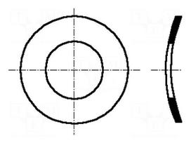 Washer | spring,split | h=0.45mm | M1,6 | D=4mm | A2 stainless steel