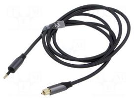 Cable | Toslink 3,5mm Mini plug,Toslink plug | 1.5m | black | PVC