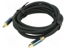 Cable | Toslink plug,both sides | 3m | Plating: gold-plated | black