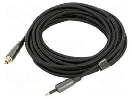 Cable | Toslink 3,5mm Mini plug,Toslink plug | 5m | black | PVC