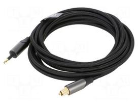Cable | Toslink 3,5mm Mini plug,Toslink plug | 3m | black | PVC