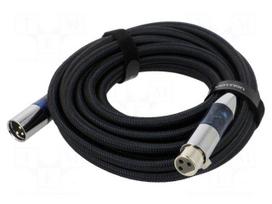 Cable | XLR male 3pin,XLR female 3pin | 5m | Plating: nickel plated