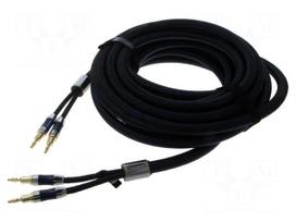 Cable | banana plug x2,both sides | 10m | Plating: gold-plated