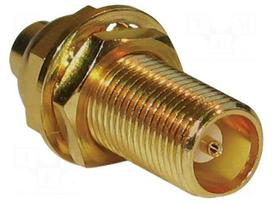 Connector: MCX | socket | female | straight | 50Ω | soldering | PTFE
