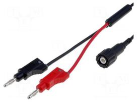 Test lead | 60VDC | 3A | BNC plug,banana plug 4mm x2 | Len: 1m | Z: 50Ω