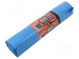 Trash bags | LDPE | blue | 120l | 20pcs | Maxi Pack