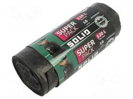 Trash bags | LDPE | black | 120l | 10pcs | Super Pack