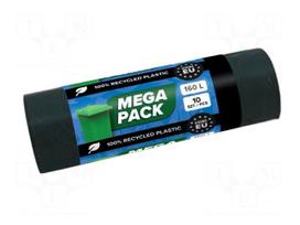 Trash bags | LDPE | black | 160l | 10pcs | Mega Pack