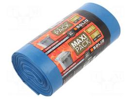 Trash bags | LDPE | blue | 60l | 20pcs | Maxi Pack