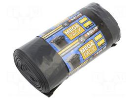 Trash bags | LDPE | black | 60l | 20pcs | Mega Pack