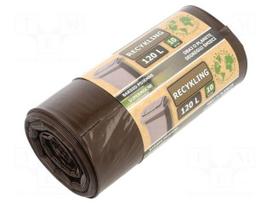 Trash bags | brown | 120l | 10pcs.