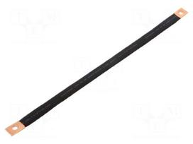 Braids | IST | insulated earthing tape | W: 14mm | 10mm2 | Ø1: 7mm | 75A