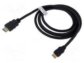 Cable | HDMI plug,mini HDMI plug | PVC | Len: 1.5m | black | Core: CCS