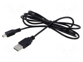 Cable | USB 2.0 | USB A plug,USB B plug | 1.4m | black | PVC | 60W | 2A