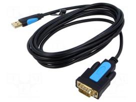 USB to RS232 converter | D-Sub 9pin plug,USB A plug | PVC | 3m