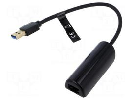USB to Ethernet adapter | RJ45 socket,USB A socket | black | 0.15m