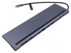 Hub USB | USB 2.0,USB 3.0,USB 3.1 Gen 1 | PnP | grey | 0.25m