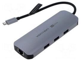 Hub USB | USB 3.0 | PnP | grey | Number of ports: 8 | 0.15m