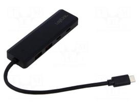 Hub USB | USB A socket x2,USB C socket x3,USB C plug | PnP | black