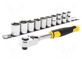 Wrench-set | 6-angles,socket spanner | 3/8" | 11pcs.