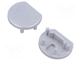 Cap for LED profiles | silver | 20pcs | ABS | PEN12