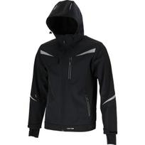 Batai, darbo drabužiai | Asmeninės apsaugos priemonės // Darbo, apsauginiai, aukšto matomumo drabužiai // Kurtka softshell z kapt. czarna, "3xl", ce, lahti