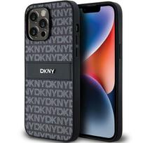 Kitas telefono priedas DKNY  DKNY Leather Mono Stripe & Metal Logo case for iPhone 14 Pro - black