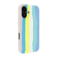 Nugarėlės dėklai Evelatus Apple iPhone 16 Multi-Colored Silicone Case With MagSafe Beige Cream