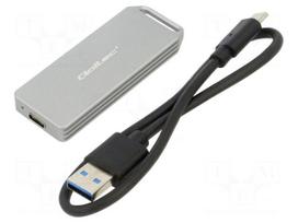 Hard discs housing: M.2 | USB 3.1 Gen 2 | aluminium | PnP | 28x75x9mm